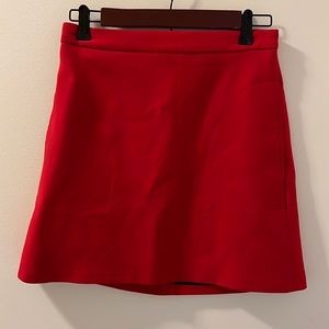 Zara red mini skirt
